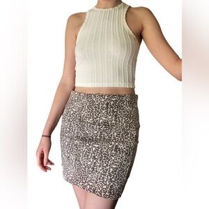 FREE People Leopard Skirt